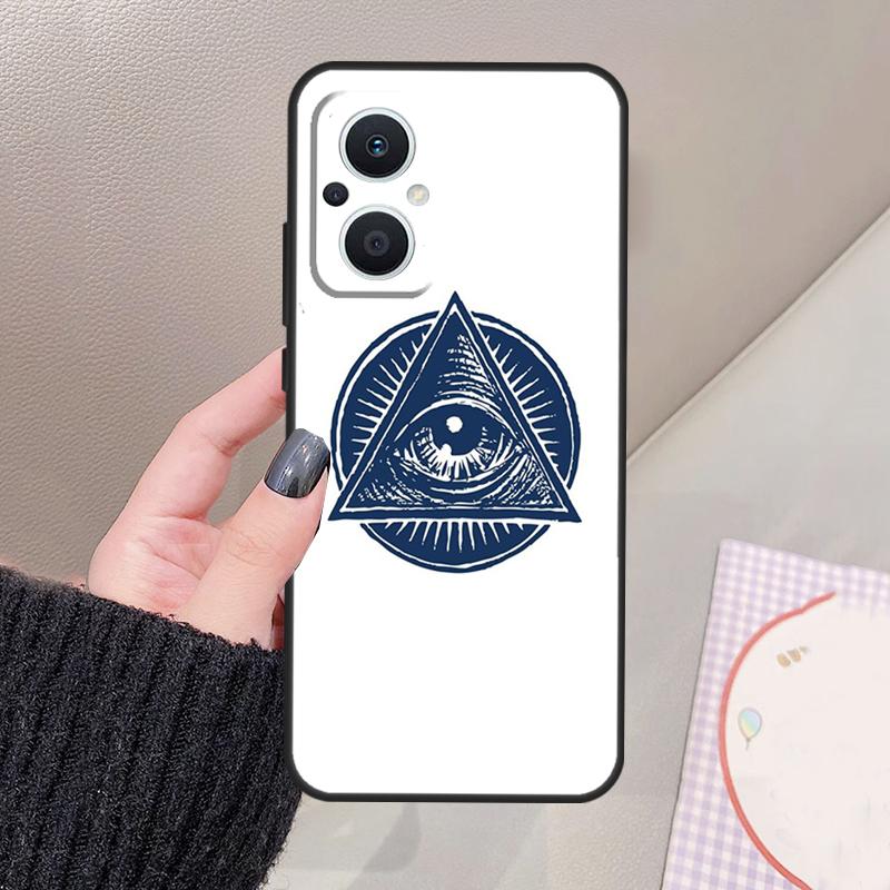 Illuminati Eye Occult Pyramid Funda For OPPO Reno 11 12 13 14 Pro 11F 12F 13F 14F 7 8 Lite OPPO Find X9 X6 X5 X8 Pro Case