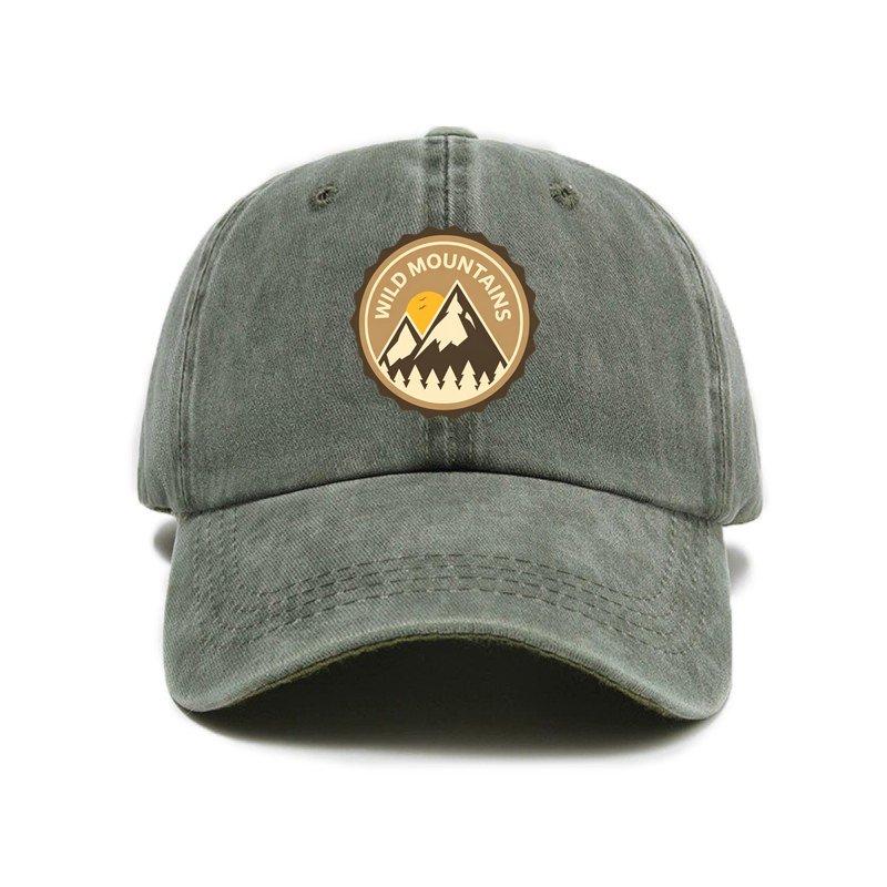 Unisex baseball cap trendy print mountain tree sun pattern daily casual peaked cap versatile outdoor travel hat