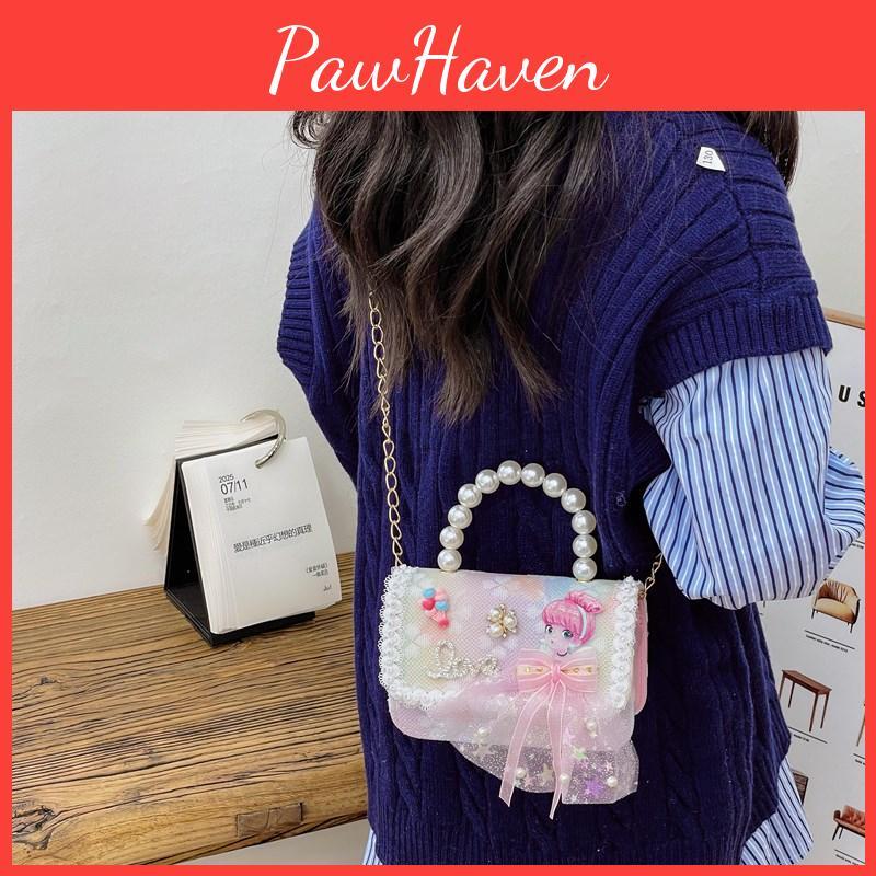 Pearl Charming Lightweight Shoulder Bag For Girls Featuring Cute Design Princess