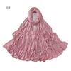 Rhinestone Floral Beads Modal Jersey Hijab Shawls Women Wrap Elastic Thick Muslim Full Cover Islam Foulards Bonnet Headband