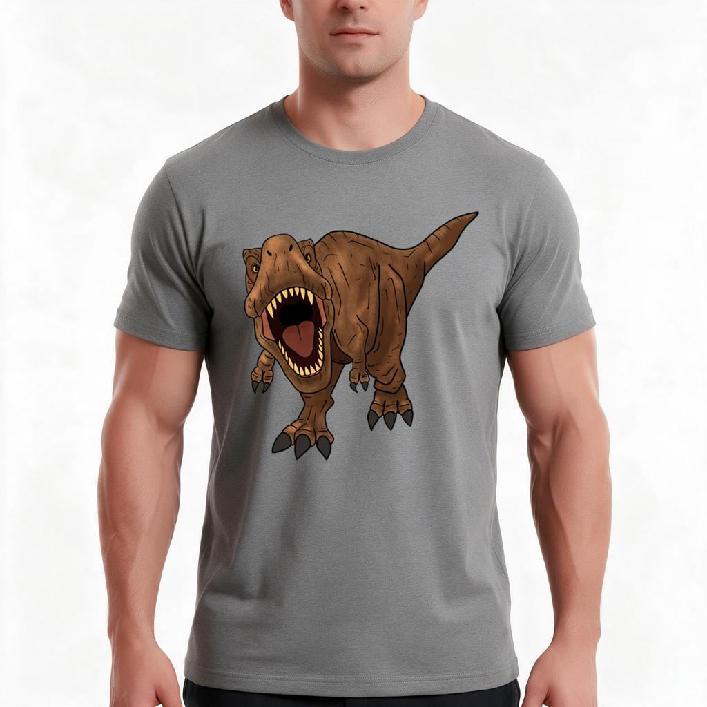 Roaring Rex Tshirt Summer Casual Cotton Tee Oversized Streetwear Tops Vintage Graphic Print Loose Fit Short Sleeve