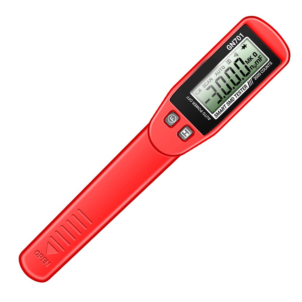 GN701 SMD Capacitor Tester 3000 Counts LCD Display Digital Resistance Capacitance Diode Test Tweezers
