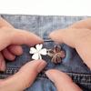 1Pcs Four Leaf Clover Tightener Adjustable Waist Buckle For Jeans, No Sewing Required Button Adjuster For Pants And Skirts Waist