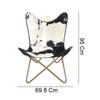 Butterfly Chair - Scaun pentru casă și sufragerie – Scaun din piele din păr de capră