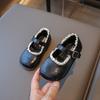 New Children's Flats Simple Lolita Girls Princess Leather Shoes Walking Versatile Sweet Pleated Kids Causal Fashion Shoes