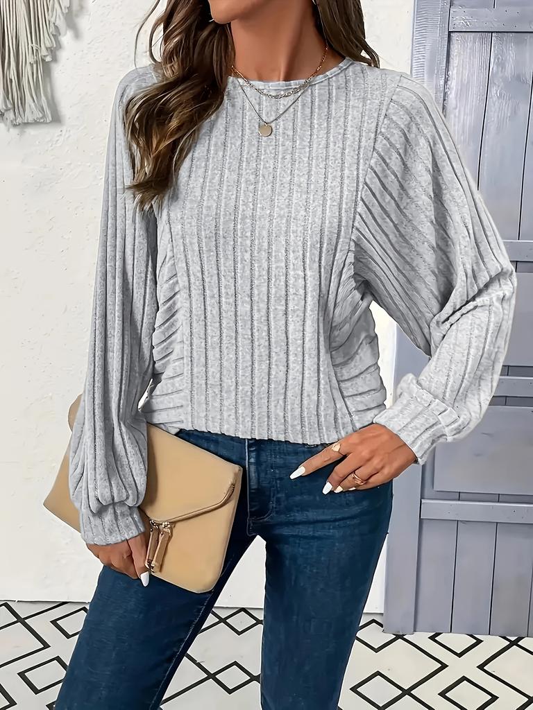 1pc Elegant Women'S Solid Color Casual Sweater Tee, Polyester Knit Fabric, Crew Neck, Sleeveless, Regular Length, for Spring/Fall Season