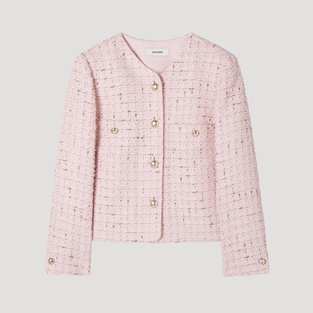 

She S miSS Цветной блестящий твидовый пиджак Swwjkp11080 Lp light pink/55