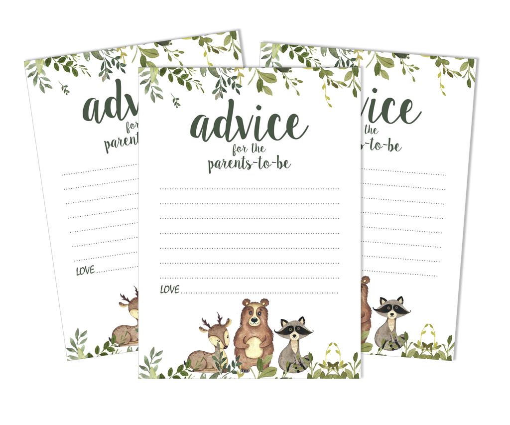 Inkdotpot 50A  Advice CardsA  New ParentsA  For Baby Shower Game Jungle Animals Party SuppliesA  Gender Neutral Advice For New Mom &