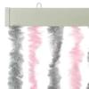 Fly Screen Curtain in Silver Gray and Pink 56 x 200 cm Chenille