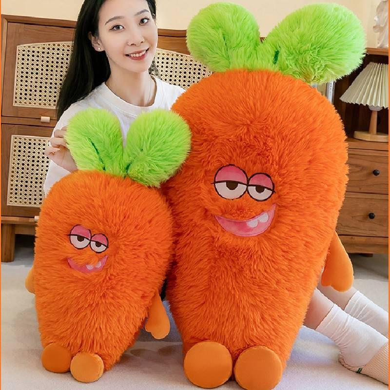 Carrot Plush Toys Cartoon Expression Food Fill Doll Christmas Gifts Garnish