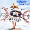 Houston Astros Print Beach Towel, Large Soft Quick Dry Towel for Beach Camping Swimming
