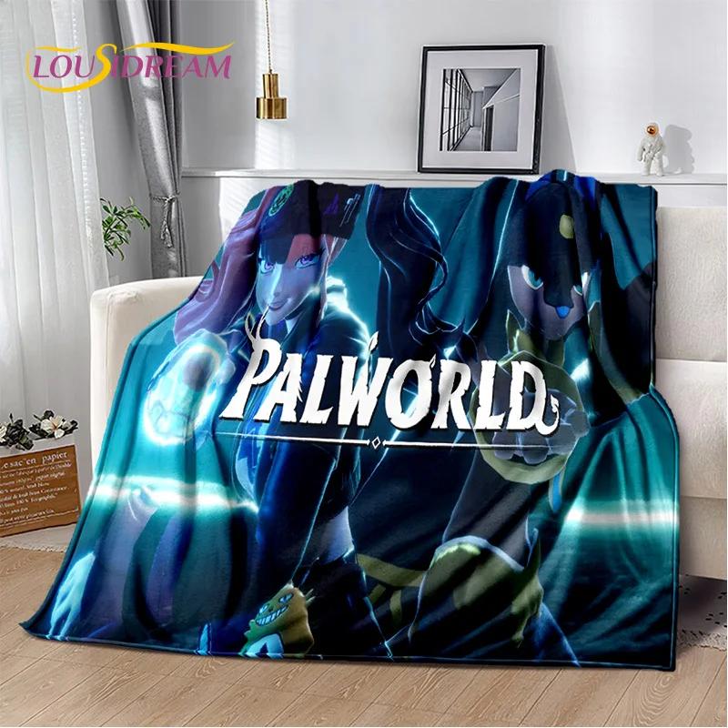 Coperta Palworld Gioco Cartone Animato 3D, Morbida Coperta Plaid per Casa Camera da Letto Letto Divano Picnic Viaggio Ufficio Coperta di Riposo Bambini