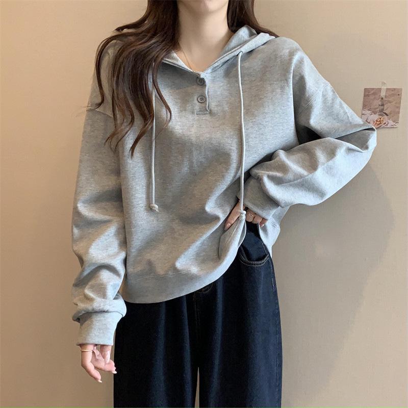 Trendy Women's Korean-Style Lightweight Hoodie - Spring/Autumn Loose Fit