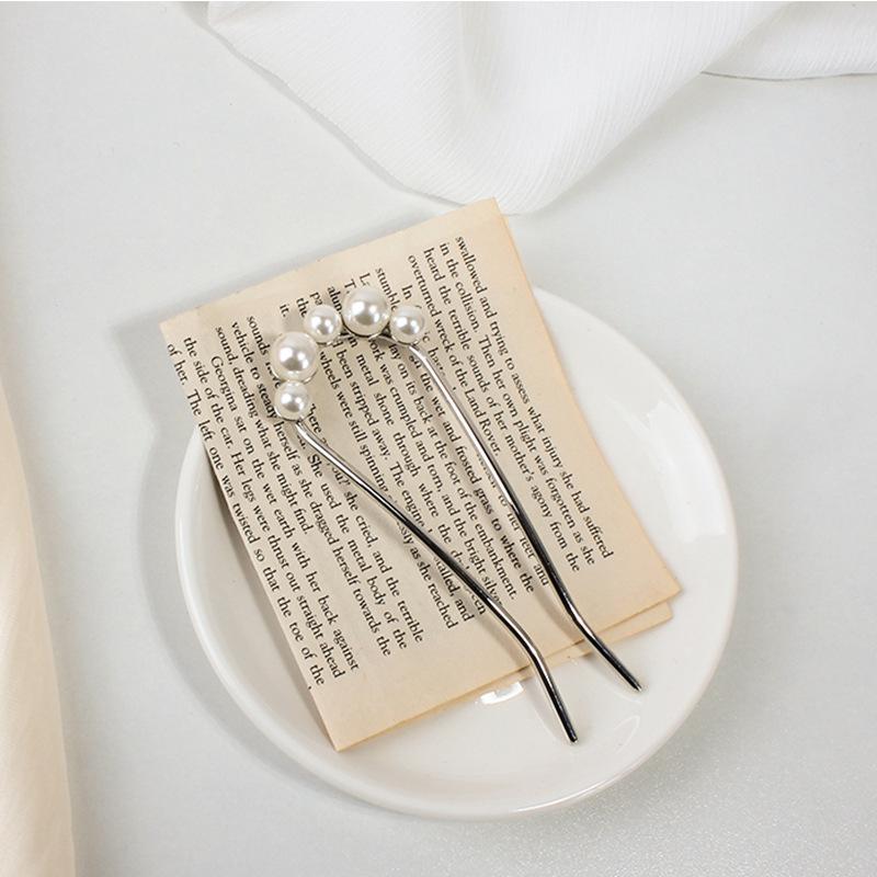 Koreanische Metall Haarstäbe Damen Haarnadeln Elegant Schlicht Einfarbig Haarspangen Mädchen Haarstäbe Haarschmuck Haarnadel Neu
