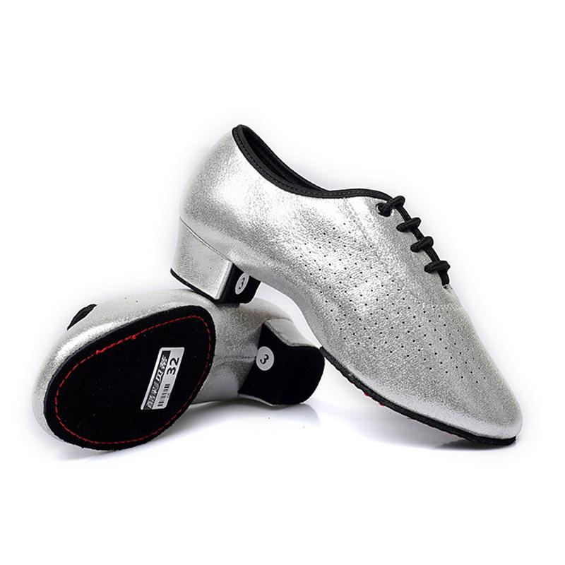 

Men Ballroom Dancing Shoes Latin Tango Dance Shoes for Adult Kids Boys And Girl 40 серебряный