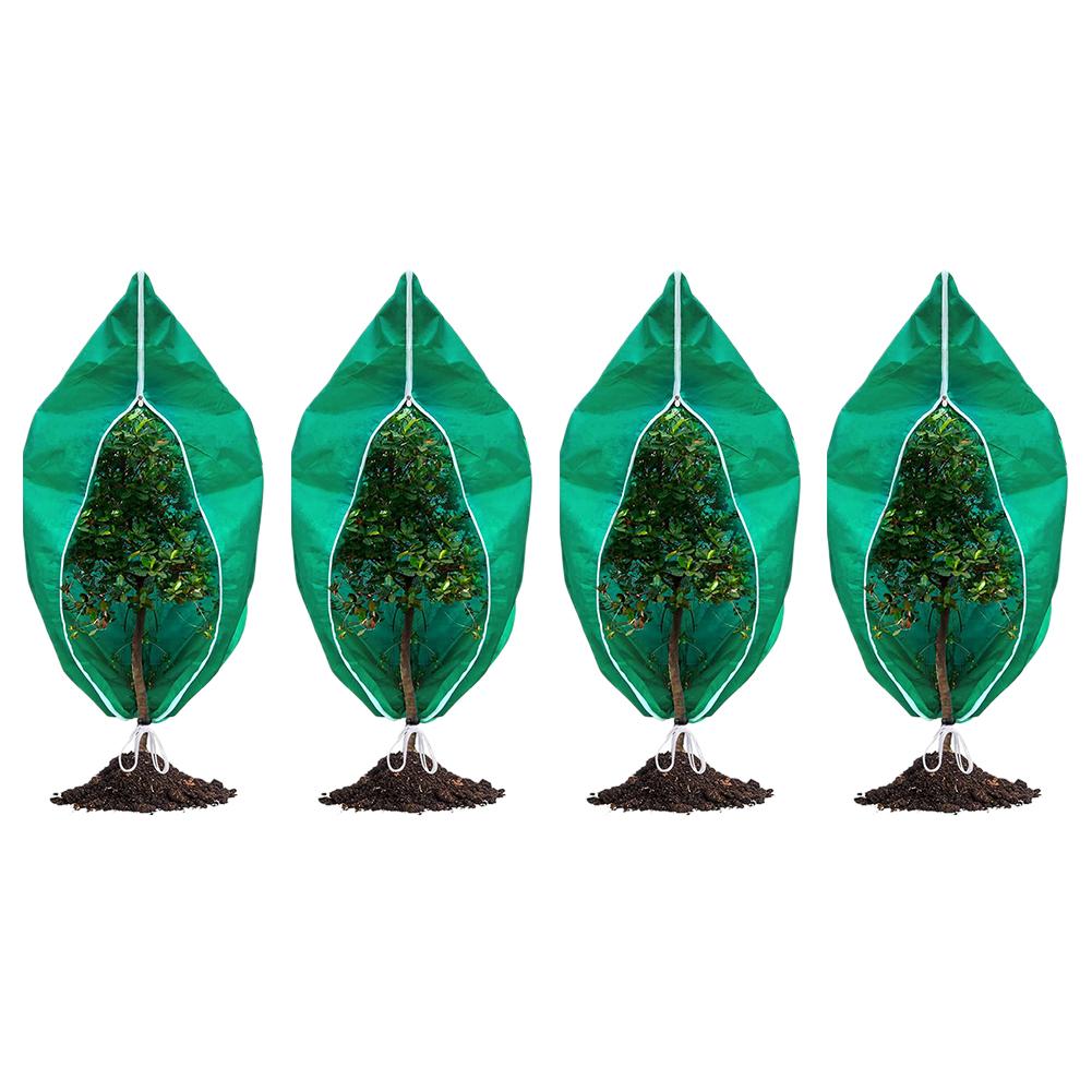 4 Stück/Los Winterpflanzen-Frostschutzhaube, Verdicktes Vliesstoff-Baum- und Gartenschutz gegen Kälte, Gartenjacke für Pflanzen