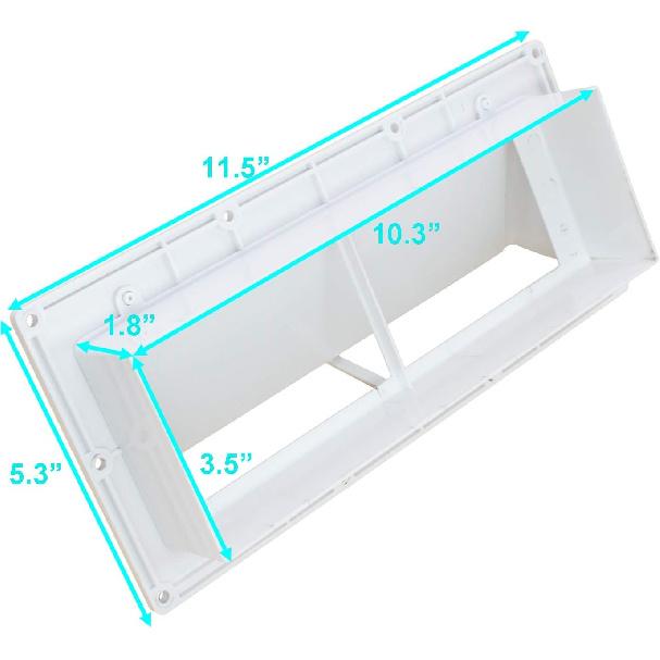 X-Haibei RV Range Hood Exhaust Vent Cover, Stove Bathroom Vent Cover Outside Damper For Motorhome Trailer Camper (White)