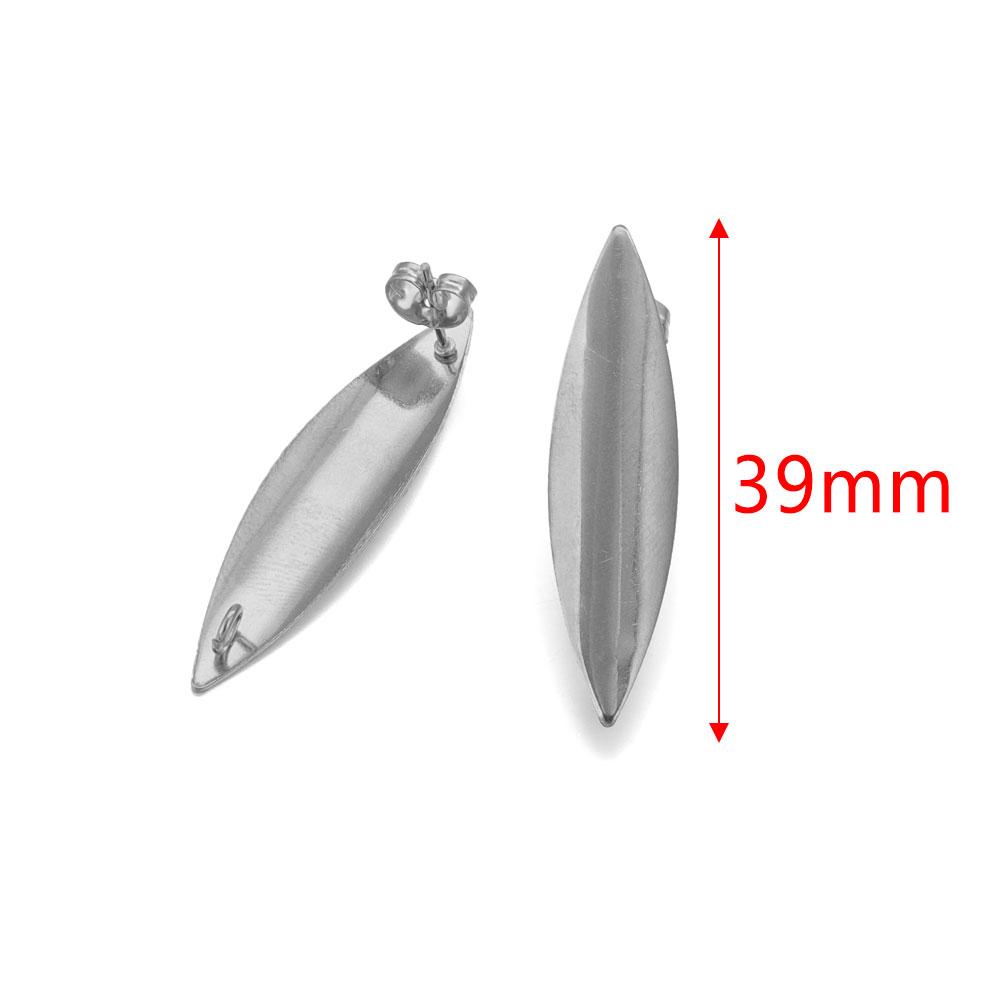 

10 шт. Основа-пуссет для серег из нержавеющей стали для изготовления ювелирных изделий, DIY компоненты для ушей, коннекторы, фурнитура для серег, аксессуары