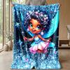 Fairy with Magic Wand Theme blanket Lightweight Warm Flannel Blanket Decorative Throw Blanket for Home Decoration