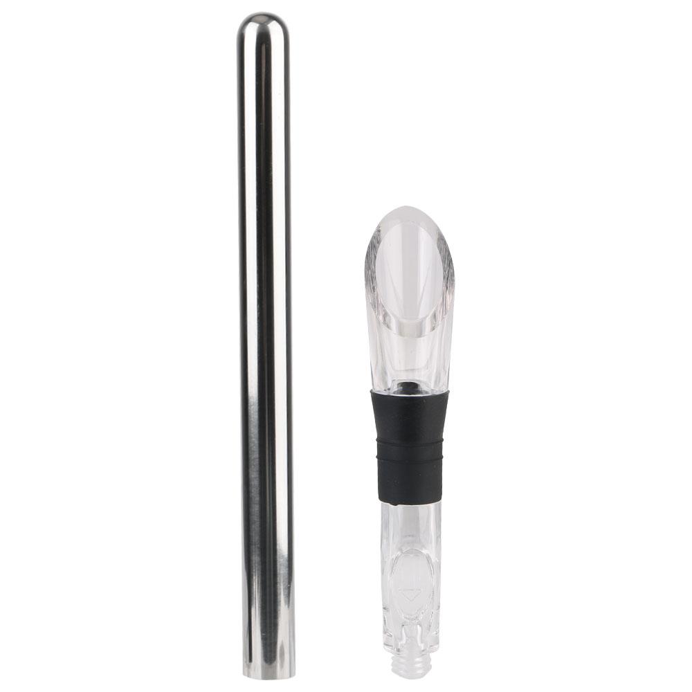 Ice Wine Cooler Beer Chiller Stick Stainless Steel Frozen Stick Wine Cooling With Wine Pourer+Stopper+Cutter 4 In 1 5