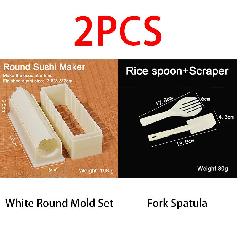 Make Sushi Machine Cutter Sushi Maker Kimbap Sushi Rolls Mold Round Square Heart-shaped Onigiri Molds Rice Balls