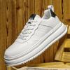 Four Seasons Trend Men's Fashion Casual Shoes College Style Low-top Thick-soled Heightening Shoes Students Wear White Shoes 2025