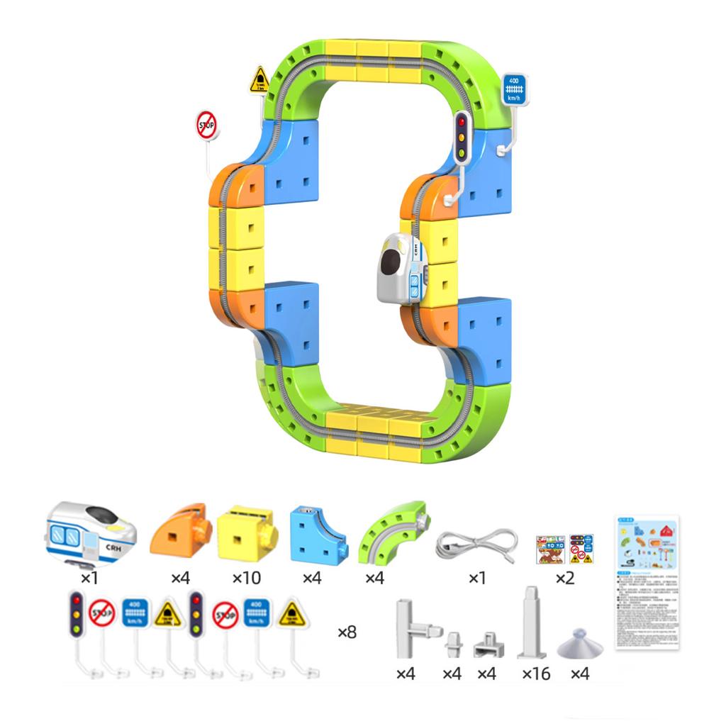 Pociąg Elektryczny Zestaw Pociągów, Mieszany z Kształtowanymi Trasami Pociągów 3D do Interaktywnych Gier Rozrywkowych i Prezentów