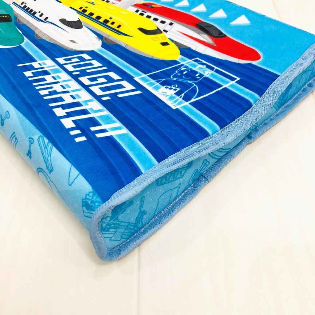 MORIPiLO Plarail Pillow Memory Foam 35x25x5cm Low Washable Cover Included Character Goods Stuffed Toy Cushion Blue Morishita 4621530 Children's