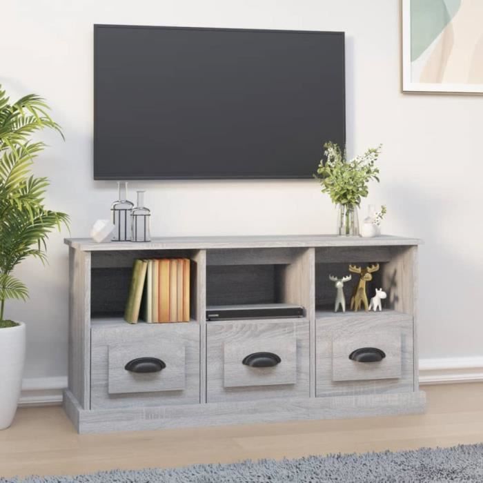VidaXL TV Cabinet Sonoma Grey 100x35x50 Cm Engineered Wood 816294