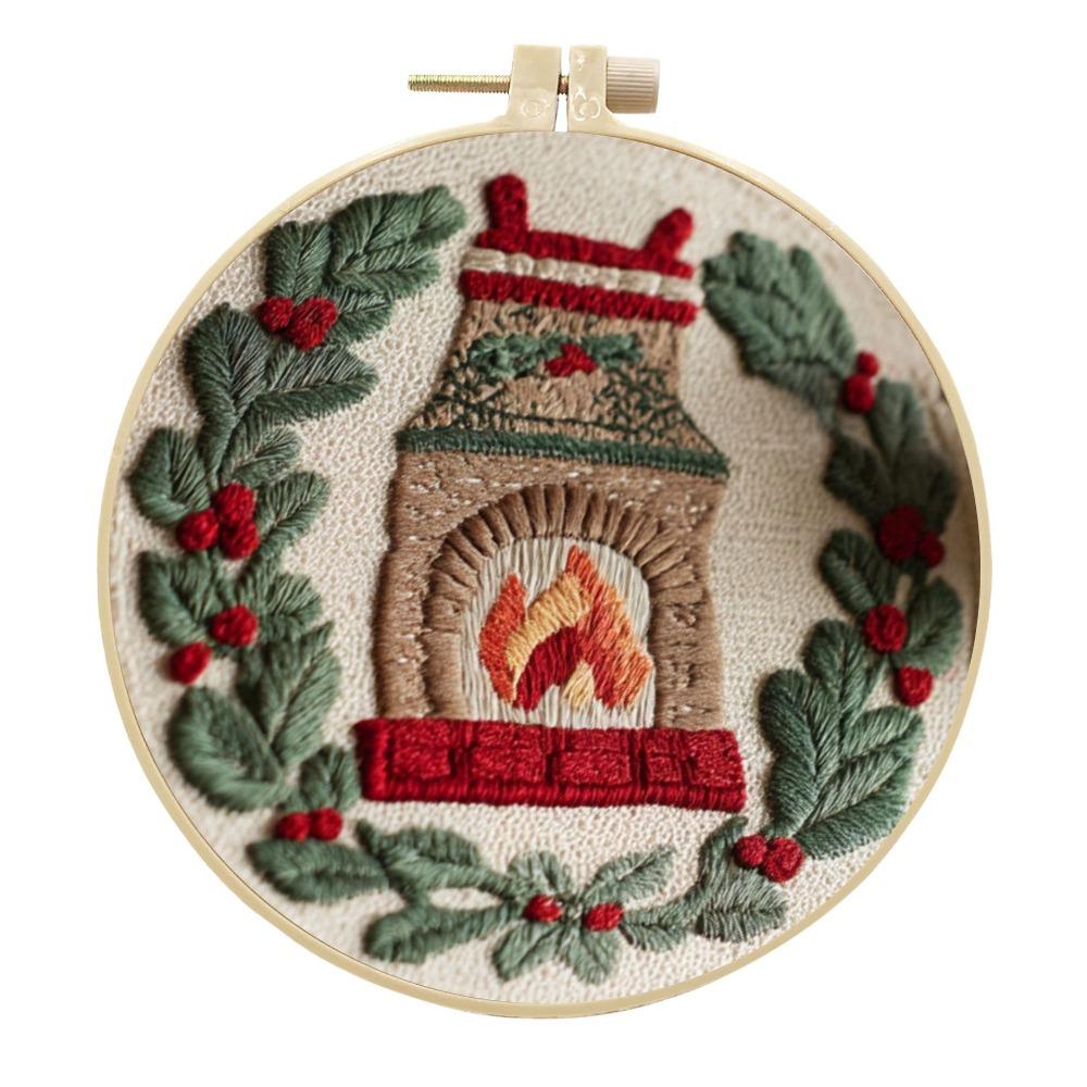 1pc Christmas Pattern Embroidery DIY Craft Kit - Creative Craft Sewing
