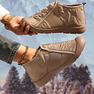 Winter New Low-top Cotton Shoes Soft Sole Non-slip and Wear-resistant Piled Thickened Lightweight Casual Fashion Snow Boots