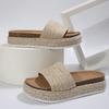 Fashion Shevalues Women's New Weave Slippers 2025 Fashion Thick Bottom Beach Shoes Soft Comfort Summer Slides Lady Casual House Sandals