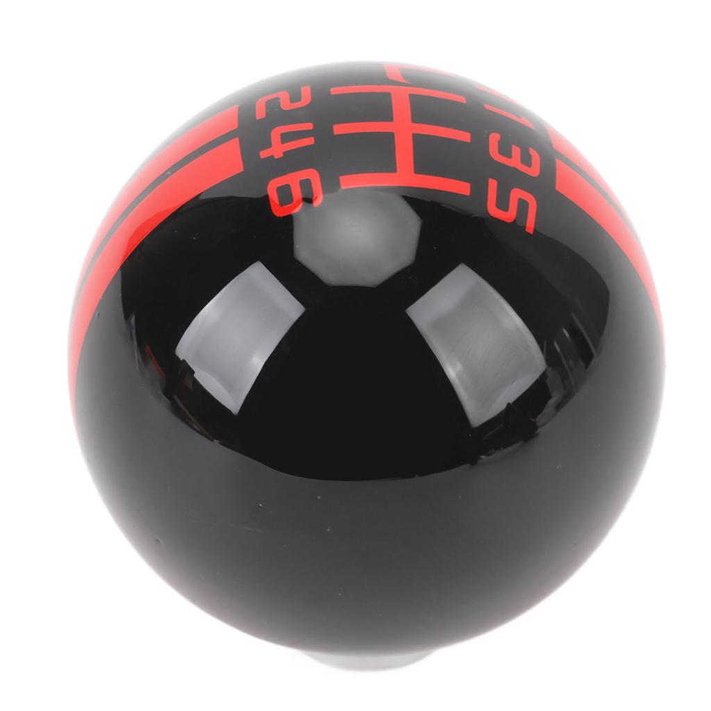 6 Speed Car Racing Gear Shift Knob for Shelby GT500 Style Round Ball Shift Knob with 3 Adapters for