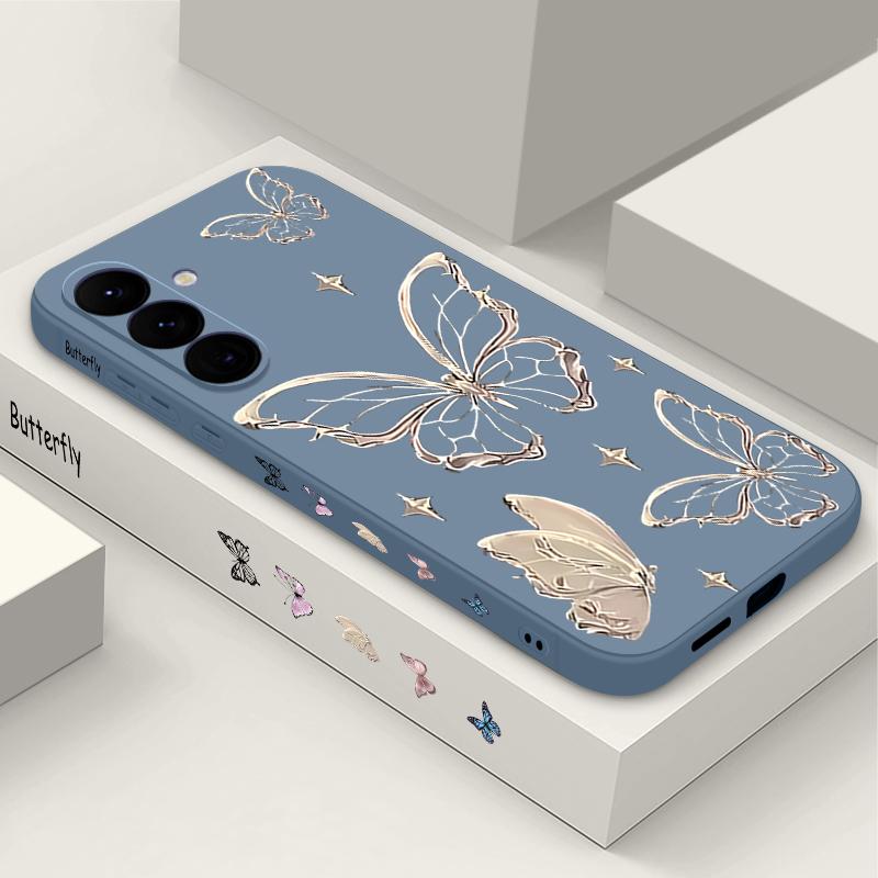 Colorful Butterfly Print Case For Samsung Galaxy S26 S25 Ultra S24 S23 S22 Plus S21 FE A15 A16 A17 A35 A36 A54 A55 A56 5G Soft Cover