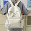 Schoolbag Korean Ins Cute Cartoon Puppy Backpack Simple Versatile High School Student Campus Backpack Class School Bag Female