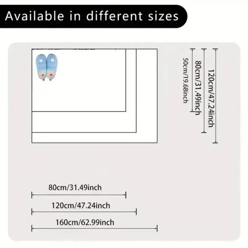 Symmetrical Flower Pattern Carpet Fashionable Living Room Decoration Large Area Floor Mat Corridor Balcony Anti Slip Door Mat