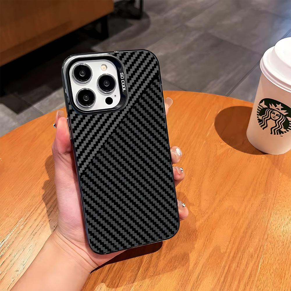Foreign trade hot-selling UV painted carbon fiber pattern iPhoneAIR mobile phone case cool personality Apple 17 protective case