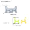3PCS DIY Striped Heart Bench Resin Handcrafted Gift, Home Decoration, Silicone Mold