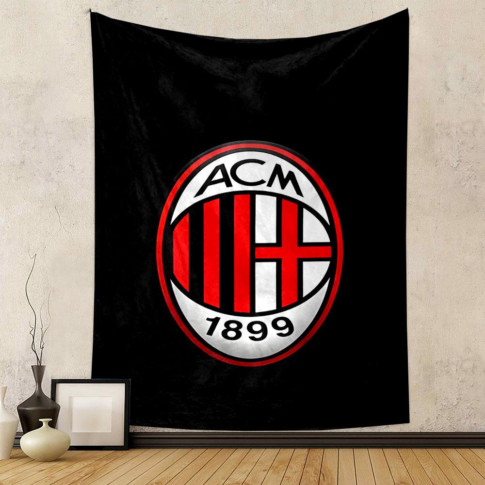 "ACM Logo with Red and Black Stripes" Patterned tapestry home decor, suitable for bedroom and living room, gift