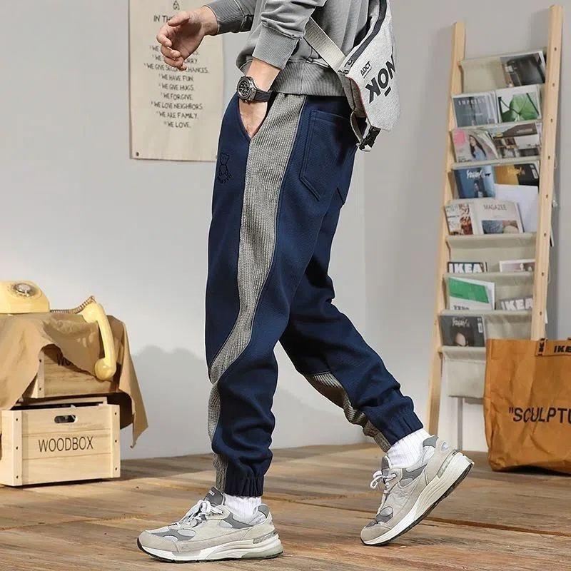 Harem Corduroy Warm Sweatpants for Men Y2k Plain Slim Goth Wholesale Sweat Pants Training Casual Vintage Autumn Winter Trousers