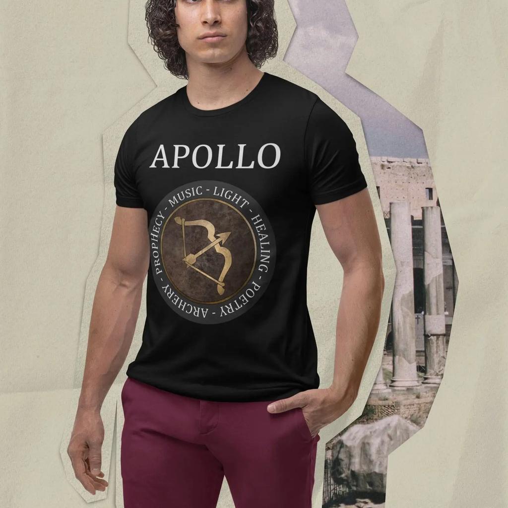 Apolo Dios Griego Antiguo Arco De Símbolo Dioses Y Diosas Camiseta Ropa De Diseñador Vintage Casual Gráfica Cómoda