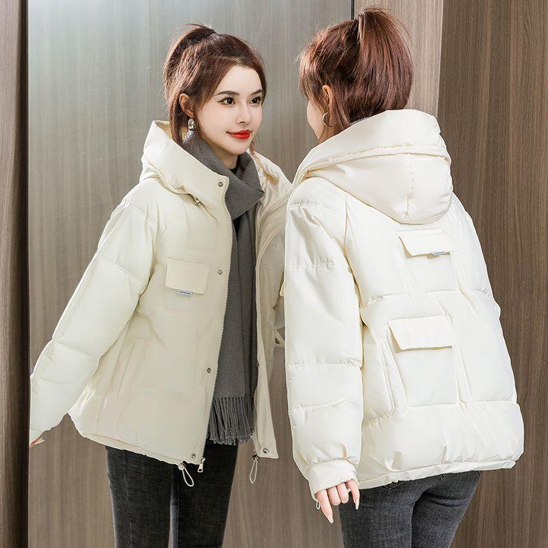 Women's 2023 Winter Hooded Cotton Jacket - Korean Style Thick Short Coat