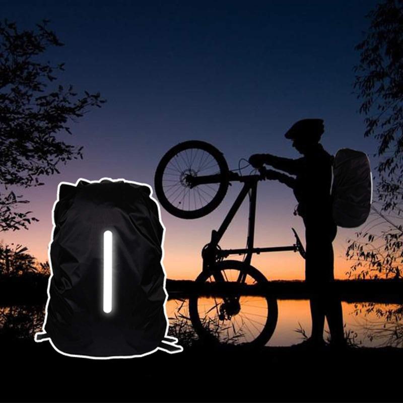 1Pc 65-75L Reflective Waterproof Backpack Rain Cover Outdoor Sport Night Cycling Safety Light Raincover Case Bag Camping Hiking