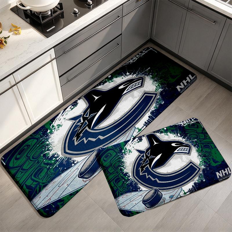 VANCOUVER CANUCKS Flannel Kitchen Mat Christmas Soft Area Rug Non Slip Floor Carpet Home Decoration