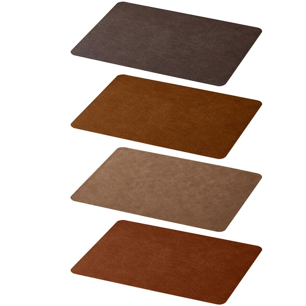 Cheap Faux Leather PlacematsHeat Resistant Wipeable PlacematsPlace Mats Rectangle Double Side