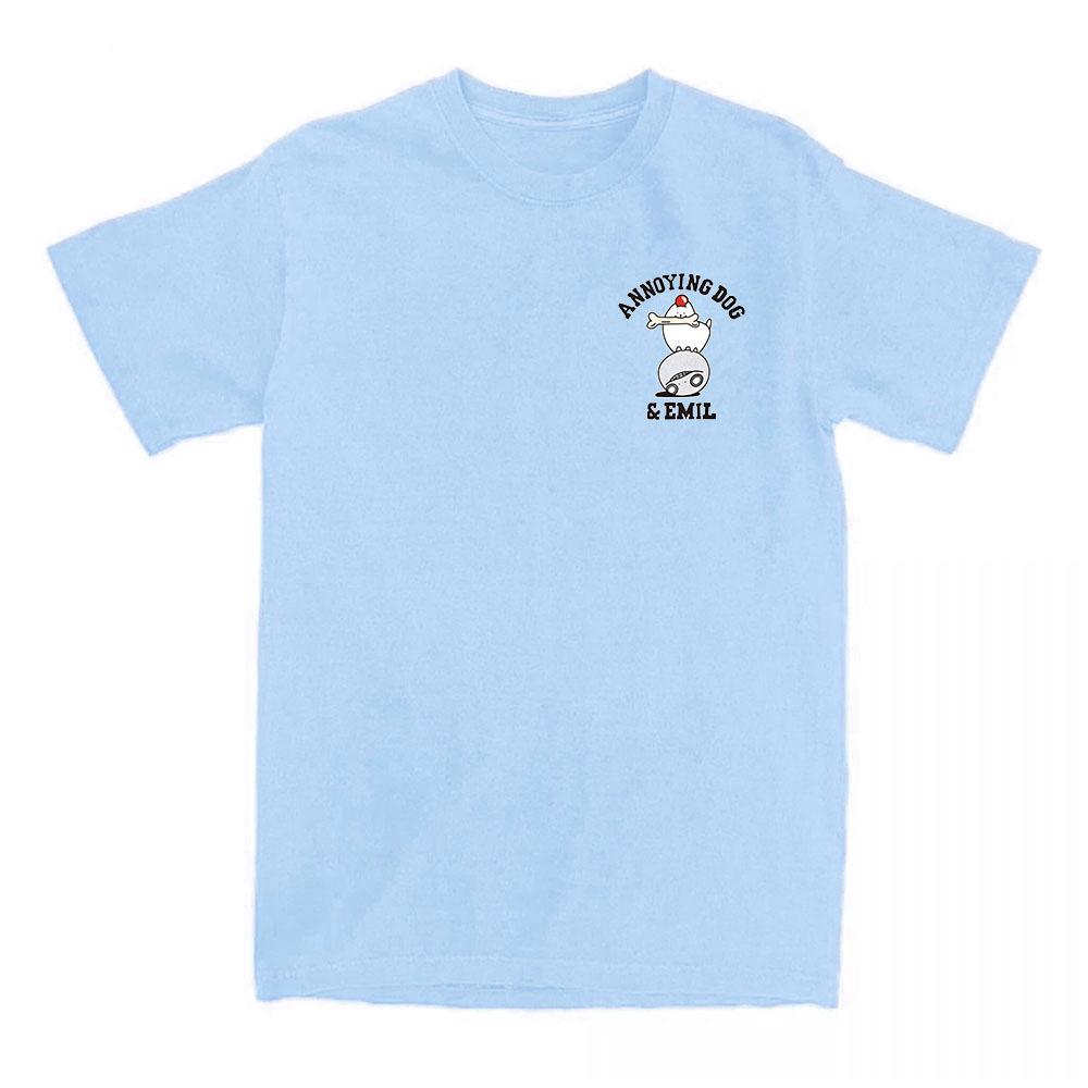 Annoying Dog and Emil Tee Game UNDERTALE X SQUARE ENIX T-shirt Short Sleeve Loose Cotton Tshirts Streetwear Graphic T Shirt
