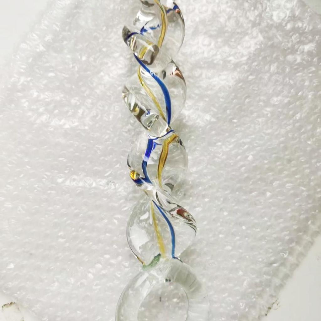 VaHppy Dildo mit Gewinde, rund, Buntglas, Sexspielzeug für Erwachsene, Analplugs, weibliche Masturbation, SM, BDSM, Gay, verdreht, 4 Farben, 160 g, 3,6 cm