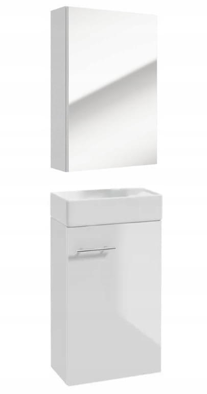 Bathroom Cabinet Set with Sink 60x40 and Bathroom Cabinet with Mirror 40x60 Napoli