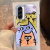 Case For For Samsung Galaxy A56 A36 A16 A25 A35 A26 S25 S24 Plus Ultra FE Phone Cover Orange Cat Cartoon For Samsung A55 TPU Bag