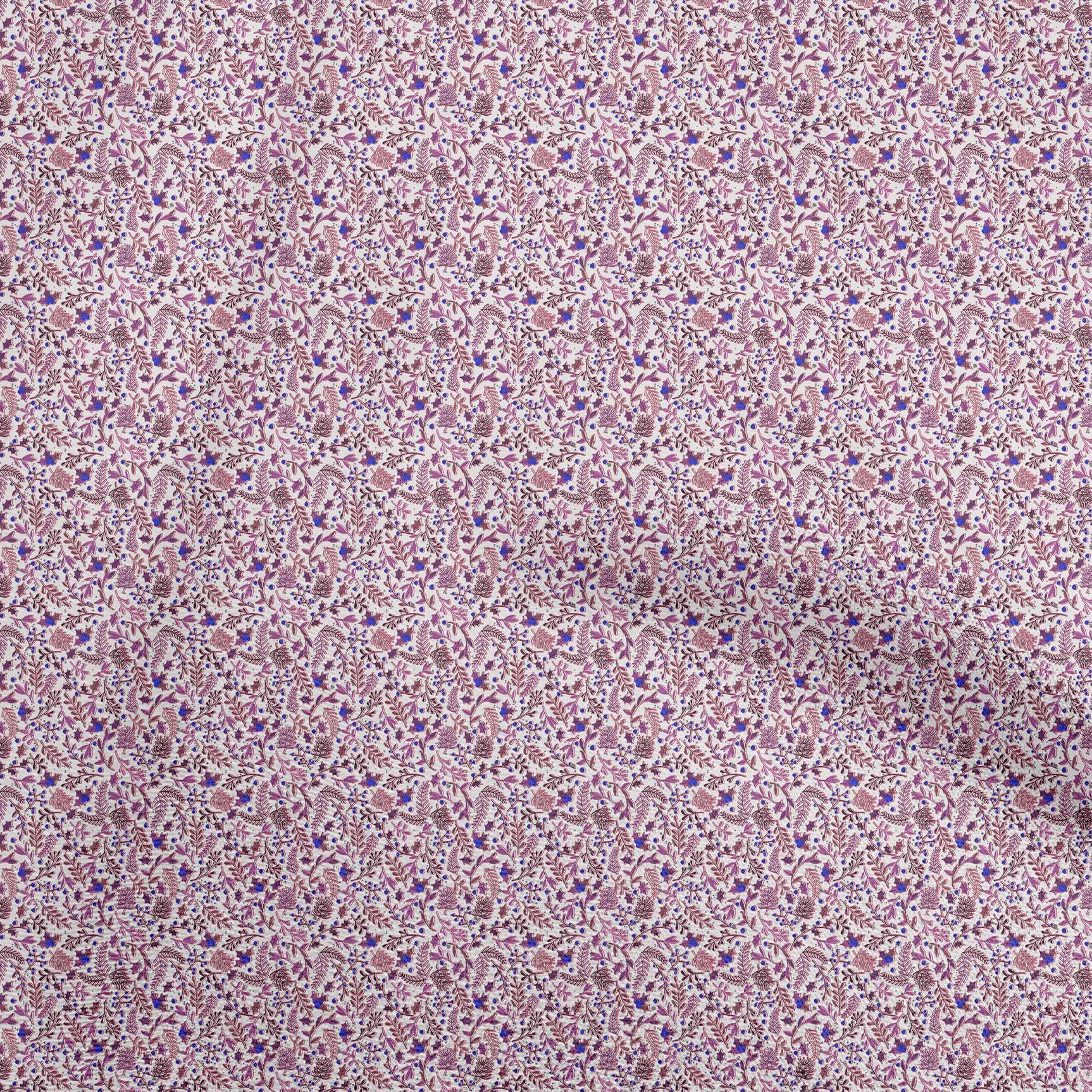 

oneOone Cotton Flex Bluish Violet Fabric Christmas Fabric For Sewing Printed Craft Fabric By The Yard 40 Inch 42 Inch Wide - Viscose Chiffon рожевий
